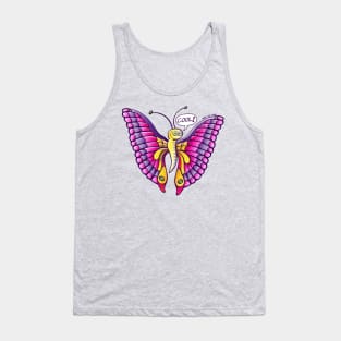 Coolorful butterfly exhibiting all the beauty on its big wings Tank Top